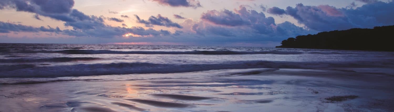 El Capomo beach at dusk in Riviera Nayarit Mexico