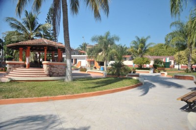 Entrance to hotel resort in Riviera Nayarit MX