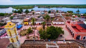 Rooftop view of Mexcaltitan Island in Riviera Nayarit