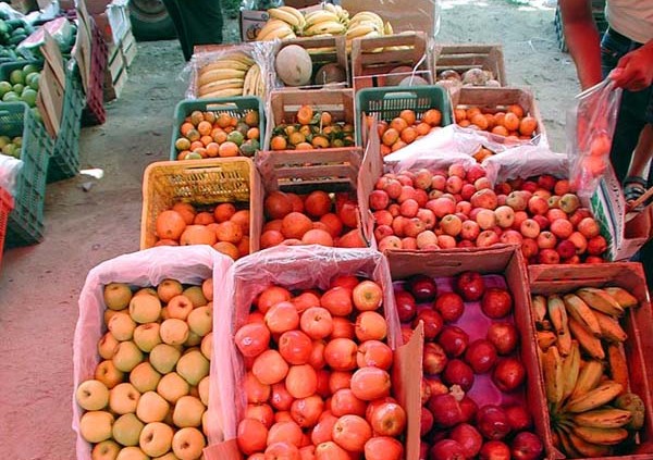 Produce at a Sunday market in Riviera Nayarit