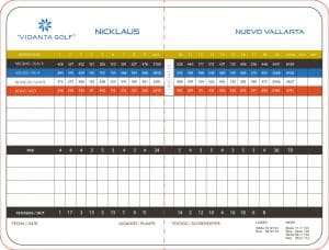 El Nayar Golf Course Score Card - Jack Nicklaus Vidanta Golf in Nuevo Vallarta Riviera Nayarit Mexico