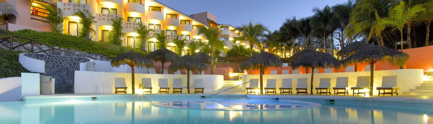 View from pool of Grand Palladium Hotel in Punta de Mita Riviera Nayarit Mexico