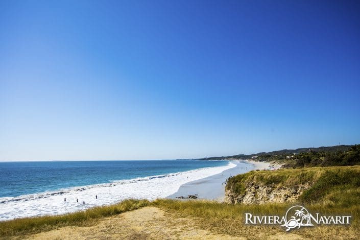 Blue sky beach at Destiladeras in Riviera Nayarit Mexico