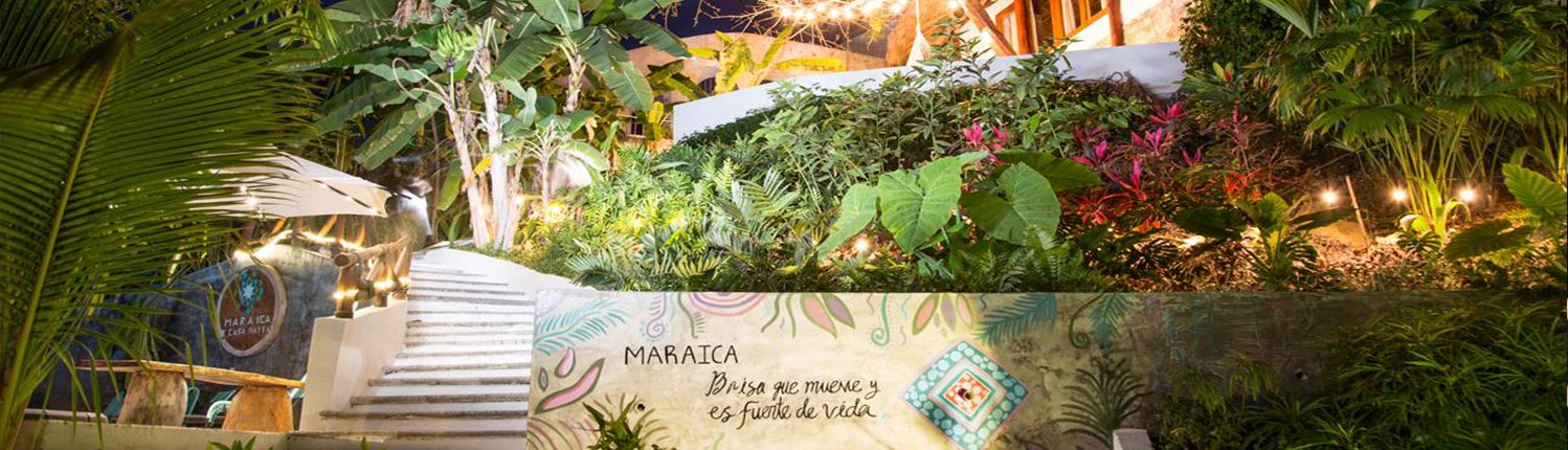 Maraica hotel entrance banner image - Rivera Nayarit Mexico