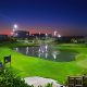 Pond fountain at night - Vidanta Golf Course in Nuevo Vallarta Riviera Nayarit MX