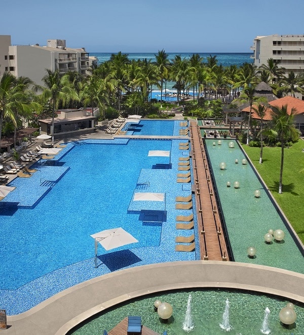 View of pool from Reflect hotel balcony in Riviera Nayarit