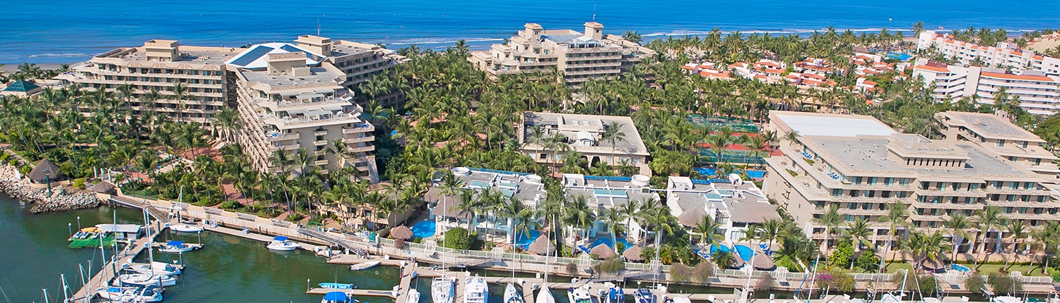 Aerial view of Paradise Village Nuevo Vallarta in Riviera Nayarit MX